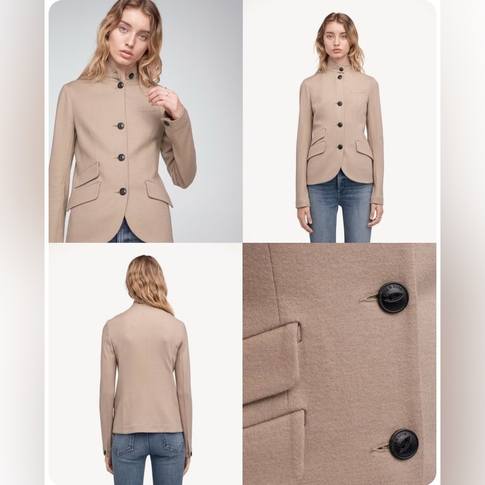 Rag & Bone Tan / Beige Slade Wool Blazer, Size 6 - Picture 2 of 11